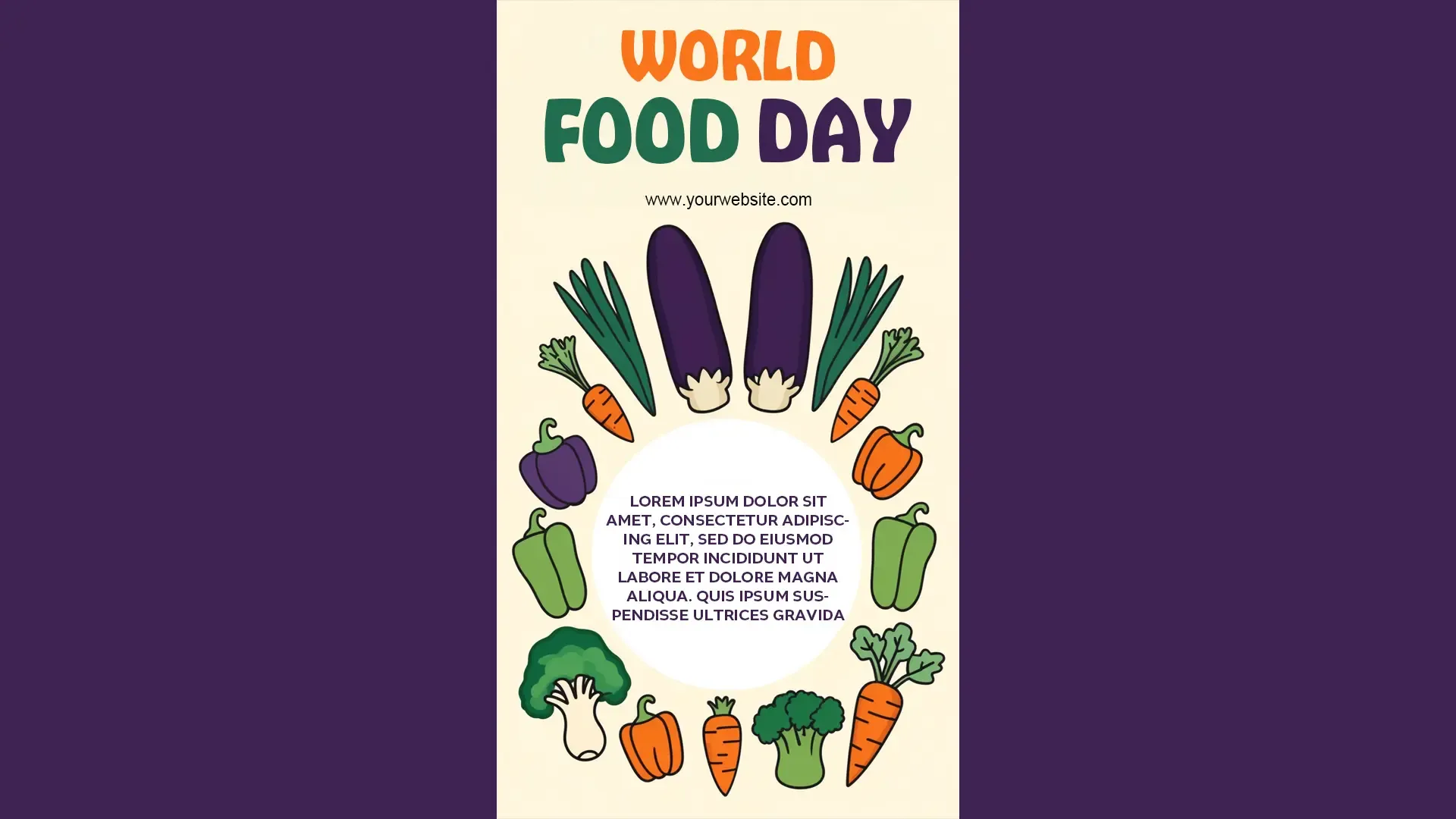 Go Green World Food Day Fresh Vegetable PSD for Social Media